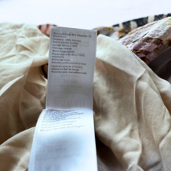 BASH CLAREN TIERED COLORFUL MIDI SKIRT - S - Picture 14 of 14